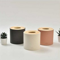 국산 가죽 원목 롤 티슈케이스 3color.체리하우스, 화이트