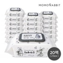 Lab65 아기물티슈 캡형 20팩두박스