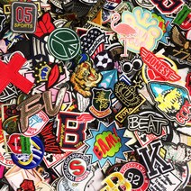 다이찌몰 와펜 자수 캐릭터 동물 패치 뱃지 2시리즈 열접착식 의류리폼, 1개, 327번 원더로고