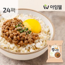 아임웰 100% 국산콩으로 만든 웰나또(낫또), 24팩, 53g