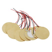 2020 새로운 10pcs 35mm 피에조 요소 부저 사운 더 센서 트리거 드럼 디스크 + 와이어 구리, 한개옵션0