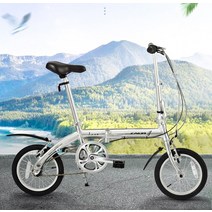 Enda 단속 초경량 14인치 알루미늄 접이식자전거 미니벨로, BMW 그레이 [단속- 캐주얼 에디션]