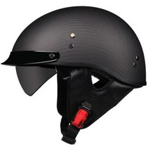 반모헬멧 바이크헬멧 소두핏 클래식 레트로 DOT Carbonfiber 오토바이 독일 Casco 일본식 모토 오픈 하프 페이스 헬기 바이커 파일럿 맨, 2.b1 - L