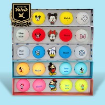 볼빅 디즈니 미키 미니 마우스 4구 볼마커세트 비비드 라이트 골프공 3피스 인쇄 선물포장, 3. 도널드덕세트