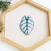 nordic ins plant white brocade monstera 침대 옆 소파 허리 베개 베개 쿠션 귀걸이 냉장고 자석 홈 가구, 한 쌍의 귀걸이 f