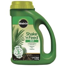 미라클그로우 쉐이트 앤 피드 팜 야자 식물성 영양 비료 8파운드 최대 3개월치, 4.5 lb., 1 Pack, 2041.166g