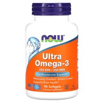 NOW Foods 울트라 오메가3 EPA 500/DHA 250 장용성 소프트젤 90정