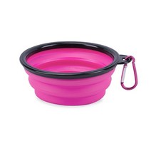 휴립피복 파종기 양곡기350ML Collapsible Dog 애완 동물 접이식 실리콘 보울 야외 여행 휴대용 강아지 식, 01 350ML, 06 Pink, 06 Pink_01 350ML