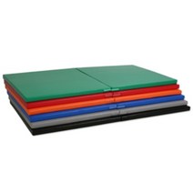 2단 접이식 타포린 매트 컬러 200x100x5cm 체조매트, 블루