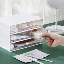 사무용품정리수납함 고시원 집무실 독서실 실함 장난감정리함 서랍장 관공서 문구류 화장대 책상서랍장 책상꾸미기 어린이집 데스크오거나이저 수납장 목욕바구니 미니선반 기업 공부책상 분할 미디움, 사무용품 정리수납함 블루2칸