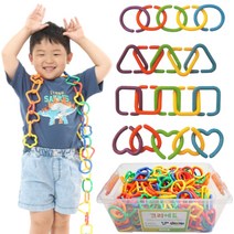 유아 도형 연결 고리끼우기블럭 어린이집 장난감 어린이날선물 병원 활동