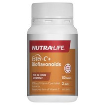 뉴질랜드 직구 Nutra-Life Ester C + Ascorbic acid DF gluten free Bioflavonoids 50tablet 1팩, 수량, 상세참조