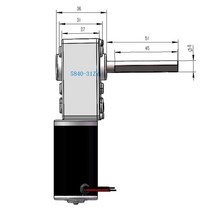 웜기어 감속기 모터 높은 토크 DC 12V 24 볼트 전기 웜 기어 모터, 04 40rpm_02 24V