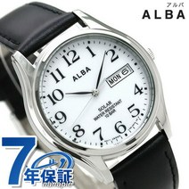 [최대 2000엔 쿠폰에 점내 포인트 최대 60배] 세이코 아루바 솔라 맨즈 손목시계 AEFD543 SEIKO ALBA 데이데이트 화이트×블랙 시계