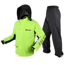 남자 오토바이 비옷 반사 남자 비옷 방수 모토크로스 정장 방수 오토바이 비 재킷 분할 비 천, S, LS-001 Green Suit