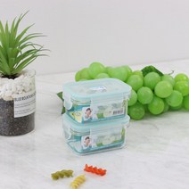 트라이탄 직사각 1호 210ml 2개 omg 반찬통 플라스틱 밀폐용기, 01)트라이탄 직사각 1호 210ml 2개