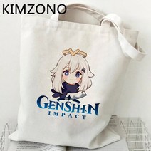 보부상가방 원신 임팩트 쇼핑백 캔버스 토트 에코 용 가방 볼사 쇼퍼 백 주머니 카파스 접이식 에코백 커스텀