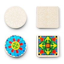 차이야 놀자 - 전통 문양 나무 컵 받침 만들기 (2종 중 1가지 옵션 필수), 2. 사각 나무 컵받침