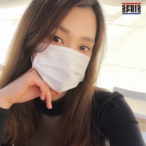 스프리스 이지핏 블랑 스포츠 덴탈마스크 50매 컬러, 스프리스 4중 대형_화이트 50매
