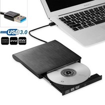 비디오플레이어 CD DVD 디브이디 휴대용 usb 3.0 슬림 외부 dvd rw cd, 검은색