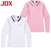 JDX 제이디엑스 22년 봄을 알리는!! 여성 골지 배색 요꼬에리 X4TLTZ5451WH_pt