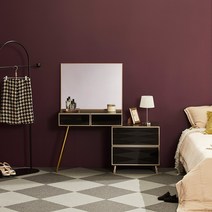 [1만원 즉시할인]장인가구 컬렉 800거울 화장대세트, 글램 블랙