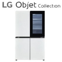 LG 디오스 오브제컬렉션 노크온 냉장고 (T873MWW312), 화이트 화이트