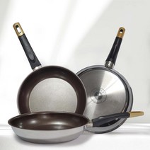[코코베네]스테인레스 인덕션 & 가스 겸용 통3중 프라이팬 26/28/30cm, 26cm, 1개