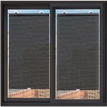 롤 블라인드 썬가드 창문 차량빛차단 암막 블랙 롤스크린37x125cm