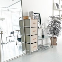 어반 패브릭 서랍장 슬림 화이트/블랙, 슬림 블랙