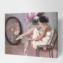 DIY 명화 그리기 유화 인물 고흐 동물 해바라기 그림그리기 세트, 06_인물-C008  발레리나3