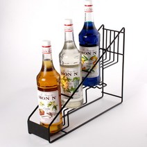 카페 시럽 디스펜서 4단 소스 거치대 아이디어상품, 커빙 시럽디스펜서 4구, 커빙 시럽디스펜서 4구