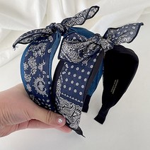 로맨틱모모 뉴 페이즐리 리본 스카프 반다나 머리띠 헤어밴드