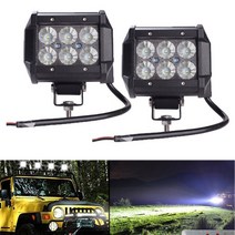 자동차 led 라이트 바 18 w 작업 조명 램프 크리 어 칩 4 "오토바이 트랙터 보트 오프로드 4x4 4wd 트, 한개옵션0