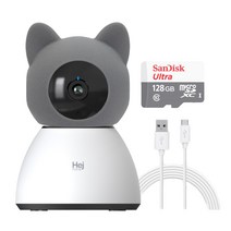 헤이홈 헤이캣 스마트 홈카메라 PRO 캐릭터 케이스, 헤이캣커버+케이블연장(3m)+SD카드+홈카메라PRO