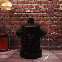 미국쓰레기통 연철 빈티지 소화전 디자인 카페 야외 길거리 꾸미기, 작은 검정