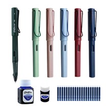 새로운기화펜 아띠에 기화용 만년볼펜 0.5mm6자루+기화병잉크+기화카트리치세트, 만년볼펜6개+28ml병잉크+17ml병잉크+카트리치20개
