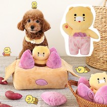 카카오프렌즈 춘식이 노즈워크 고양이 강아지혼자두기 어려운노즈워크 만들기 고구마밭 좋아하는음악, 단품인형(인형크기 21cm x 15cm)