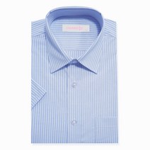 체인지 남성용 반팔 빅사이즈 스트라이프 셔츠 남방