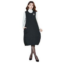 애비뉴투지 (7일간) 지퍼 패딩 민소매 원피스