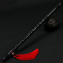 대금 국악기 레트로 커버 악기 음악 다용도 블랙, 블랙 섹션 C 키  액세서리