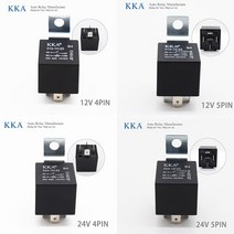자동차 컨버터 인버터 퓨즈 포함 릴레이 모터 보트 12V 24V 4 핀 5 40A 80A, 6.40A Relay - 12V 5Pin with So, 1개