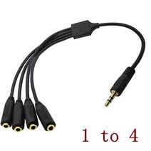 POE 스플리터 분배기3.5mm 3 웨이 포트 Aux 멀티 헤드폰 이어폰 오디오 분배기 어댑터 잭 허브 스플리터 케, 03 1 to 430cm