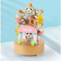 오르골 원목 나무 우드 놀이기구 기차 풍경 관람차 회전목마 멜로디박스 태엽