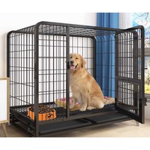 대형 견사 철장 케이지 개집 철망 하우스 개장 울타리, 110x72x98 (바퀴+팔레트+설치도구)