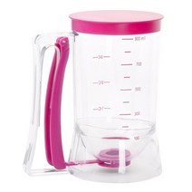 소분기 디스펜서 소분기계 포장 계량 크림 분리기 핸드 타자 컵케익 깔때기 베이킹 케이크, 분홍색