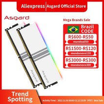 Asgard-Valkyrie V5 시리즈 DDR4 RAM PC 메모리 8GBx2 3200MHz 3600MHz RGB 폴라 화이트 오버클럭 성능 데스크탑용 127185, V5 8GBx2 3600MHz