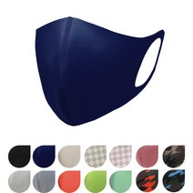 빨아쓰는 패션 연예인 천 마스크 3D 입체 특대형 네오프렌 5개 구매시 스트랩 증정, 네이비, XS