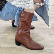 디자이어로즈 디자이어로즈 여성 가을 브라운 가죽 웨스턴부츠 5cm (6014430)