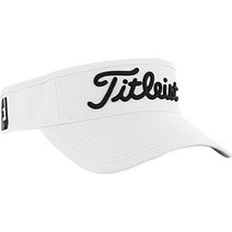 타이틀리스트(Titleist) 골프 모자 투어 퍼포먼스 화이트 컬렉션 선바이저 캡, 화이트/블랙